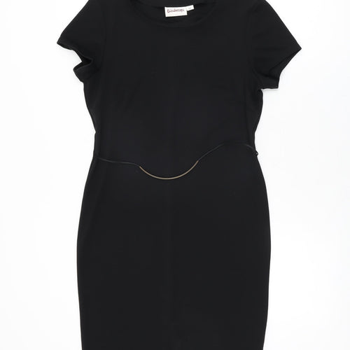 Kaleidoscope Womens Black Polyester Bodycon Size 10 Round Neck Pullover