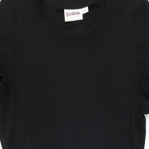 Kaleidoscope Womens Black Polyester Bodycon Size 10 Round Neck Pullover