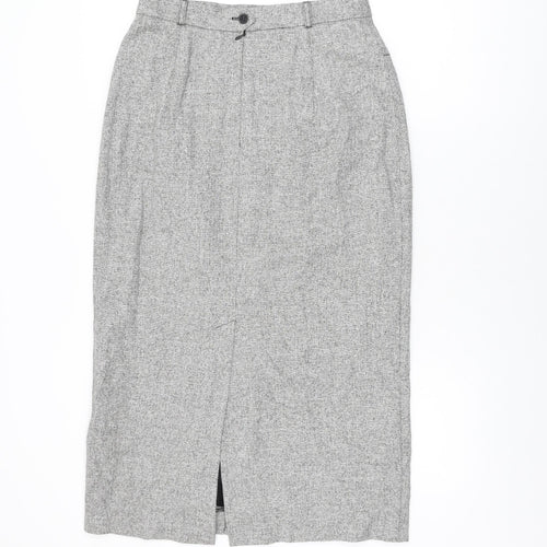 Bianca Womens Grey Wool Straight & Pencil Skirt Size 12 Zip
