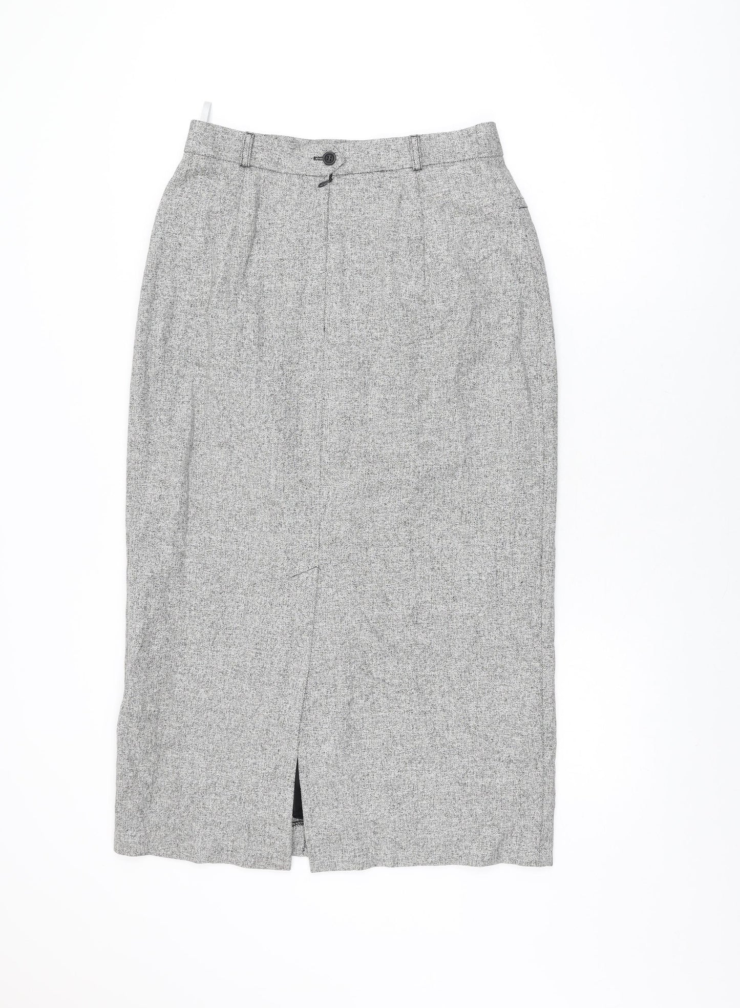 Bianca Womens Grey Wool Straight & Pencil Skirt Size 12 Zip