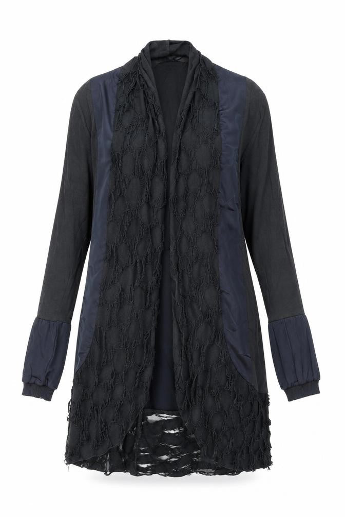 Soleil Womens Black V-Neck Cotton Cardigan Jumper Size 10