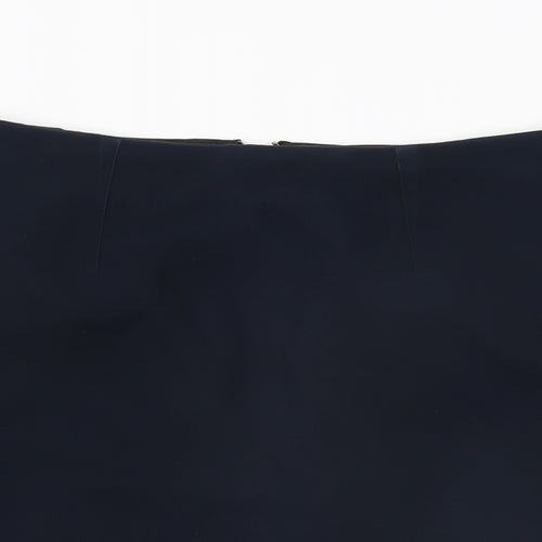 John Lewis Womens Blue Polyester Straight & Pencil Skirt Size 10 Zip