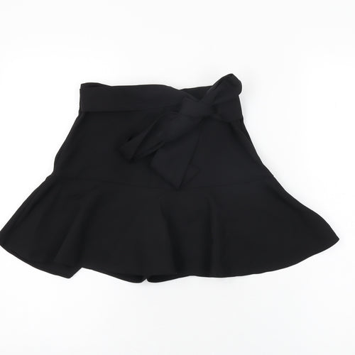 Zara Womens Black Polyester Mini Skirt Size XS Zip