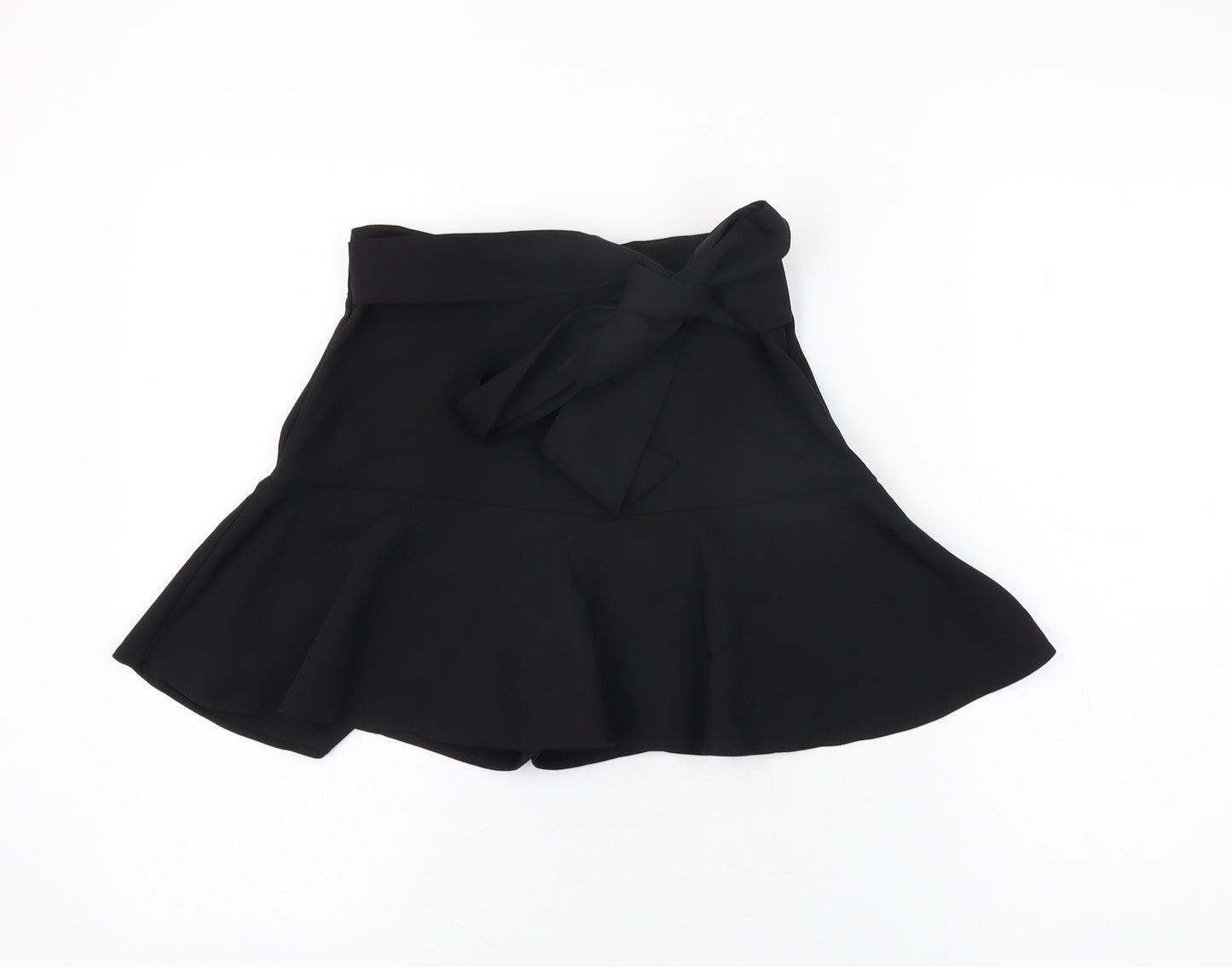 Zara Womens Black Polyester Mini Skirt Size XS Zip