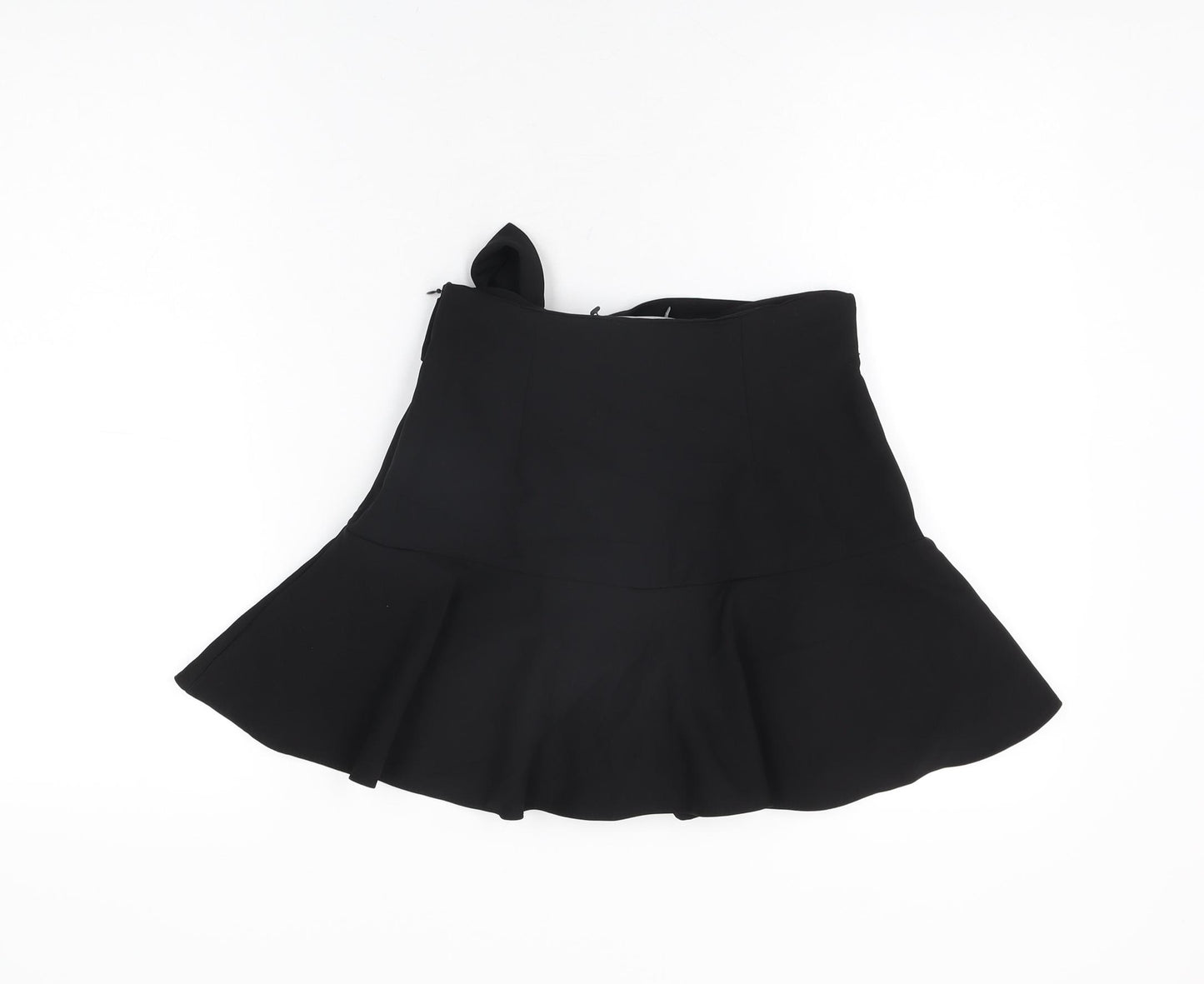 Zara Womens Black Polyester Mini Skirt Size XS Zip