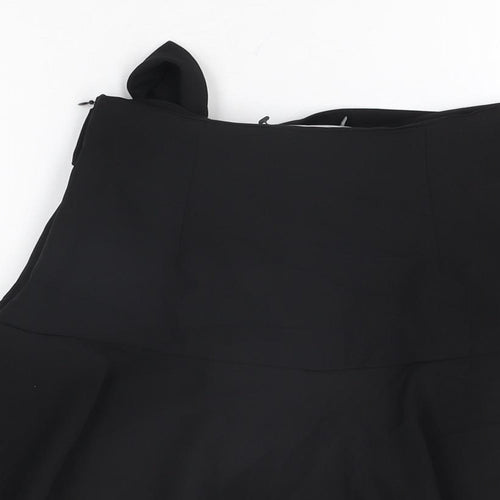 Zara Womens Black Polyester Mini Skirt Size XS Zip