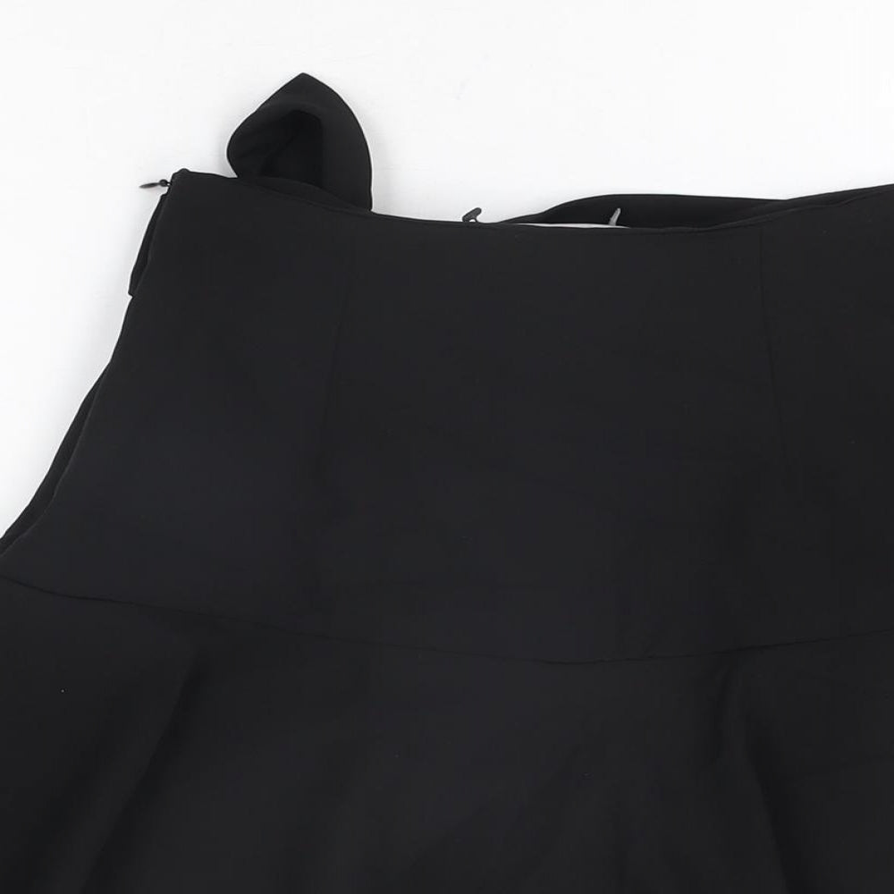 Zara Womens Black Polyester Mini Skirt Size XS Zip
