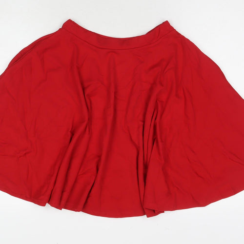 Zoot Womens Red Viscose Skater Skirt Size S