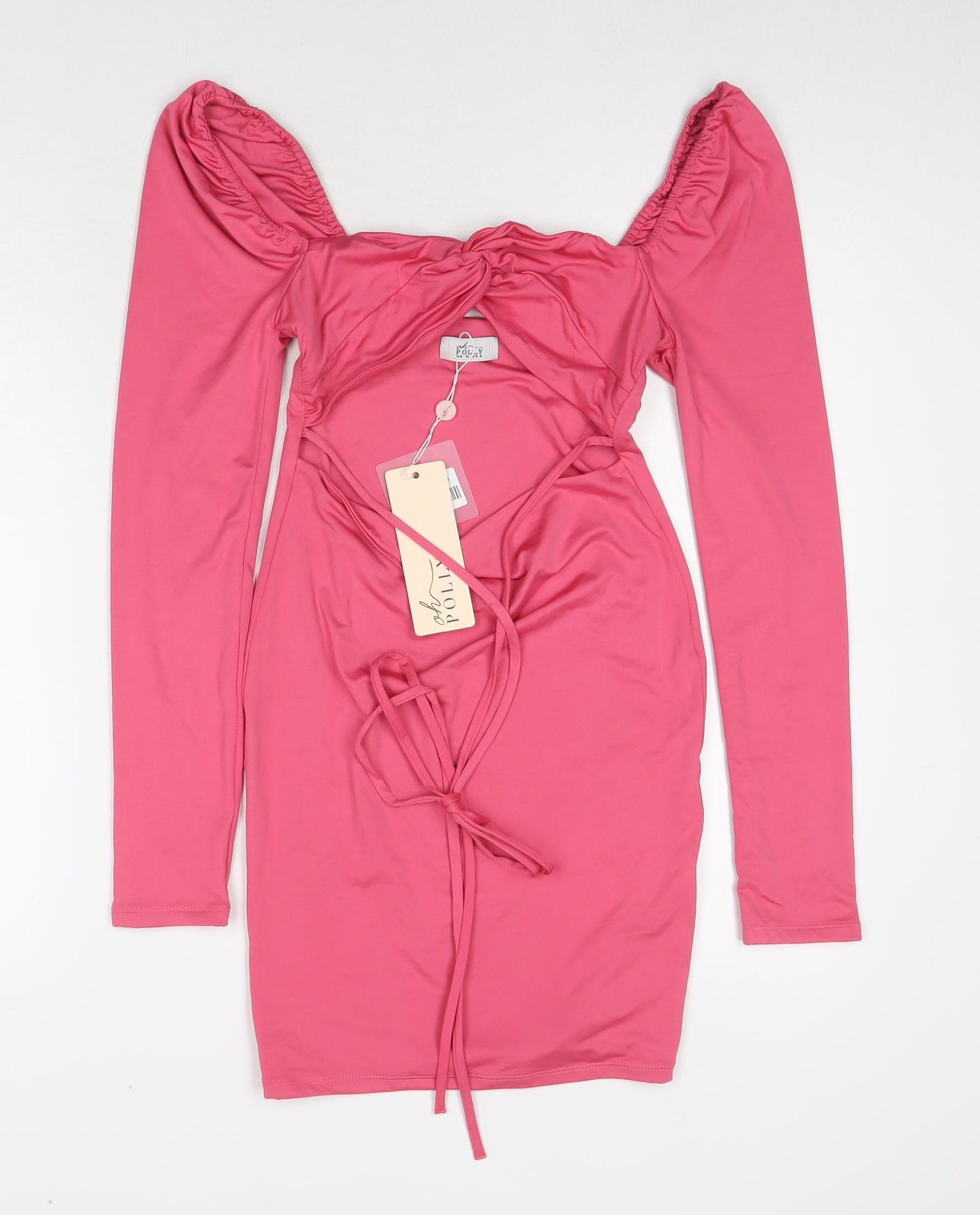 Oh Polly Womens Pink Polyester Bodycon Size 10 Sweetheart Pullover