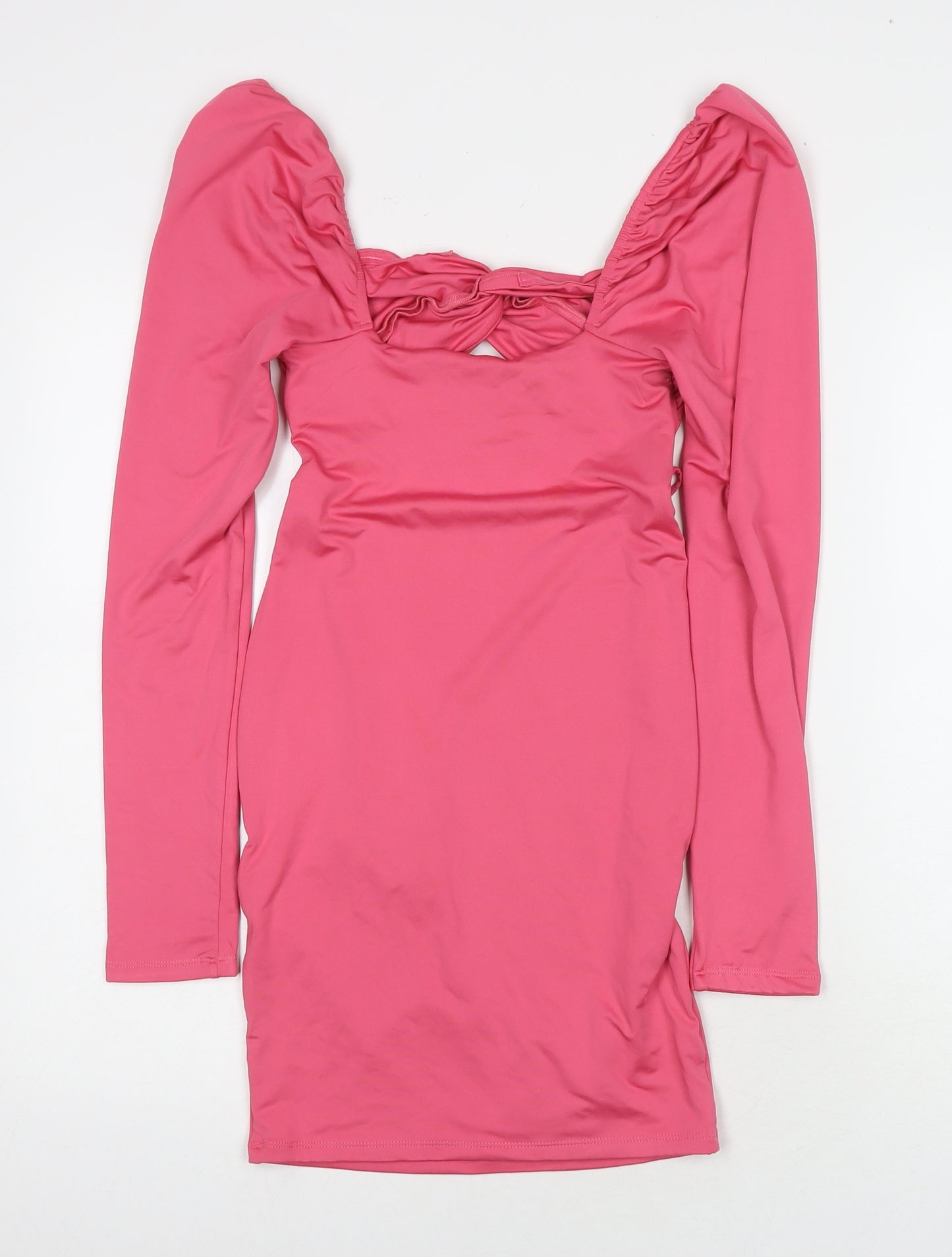 Oh Polly Womens Pink Polyester Bodycon Size 10 Sweetheart Pullover