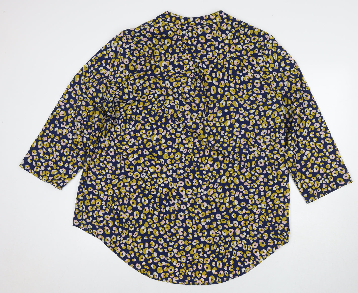 Izabel Womens Multicoloured Animal Print Polyester Tunic Blouse Size 20 V-Neck