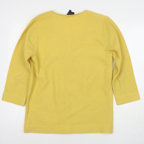 Paul Costelloe Womens Yellow Jacket Coat Size M Button