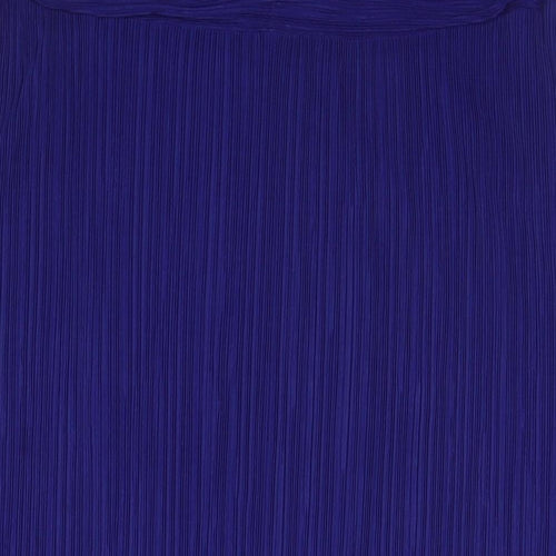 Per Una Womens Blue Polyester A-Line Skirt Size 16