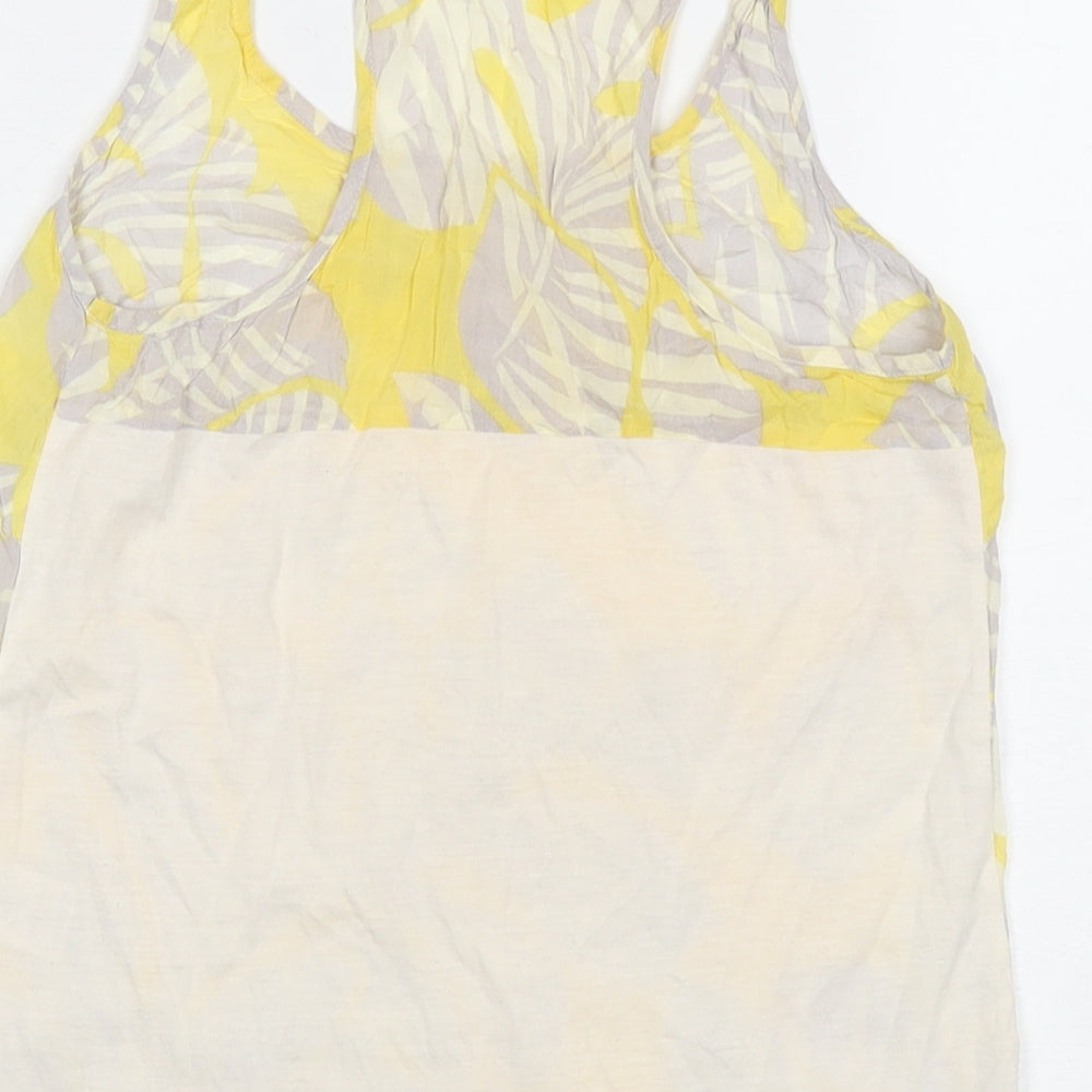 Warehouse Womens Multicoloured Floral Viscose Basic Tank Size 8 Round Neck