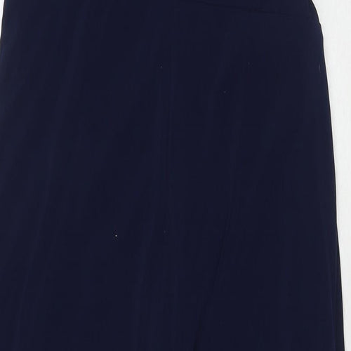 Coast Womens Blue Polyester Maxi Size 14 Round Neck Pullover