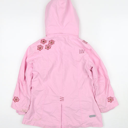 Fransa Girls Pink Jacket Size 6 Years Zip
