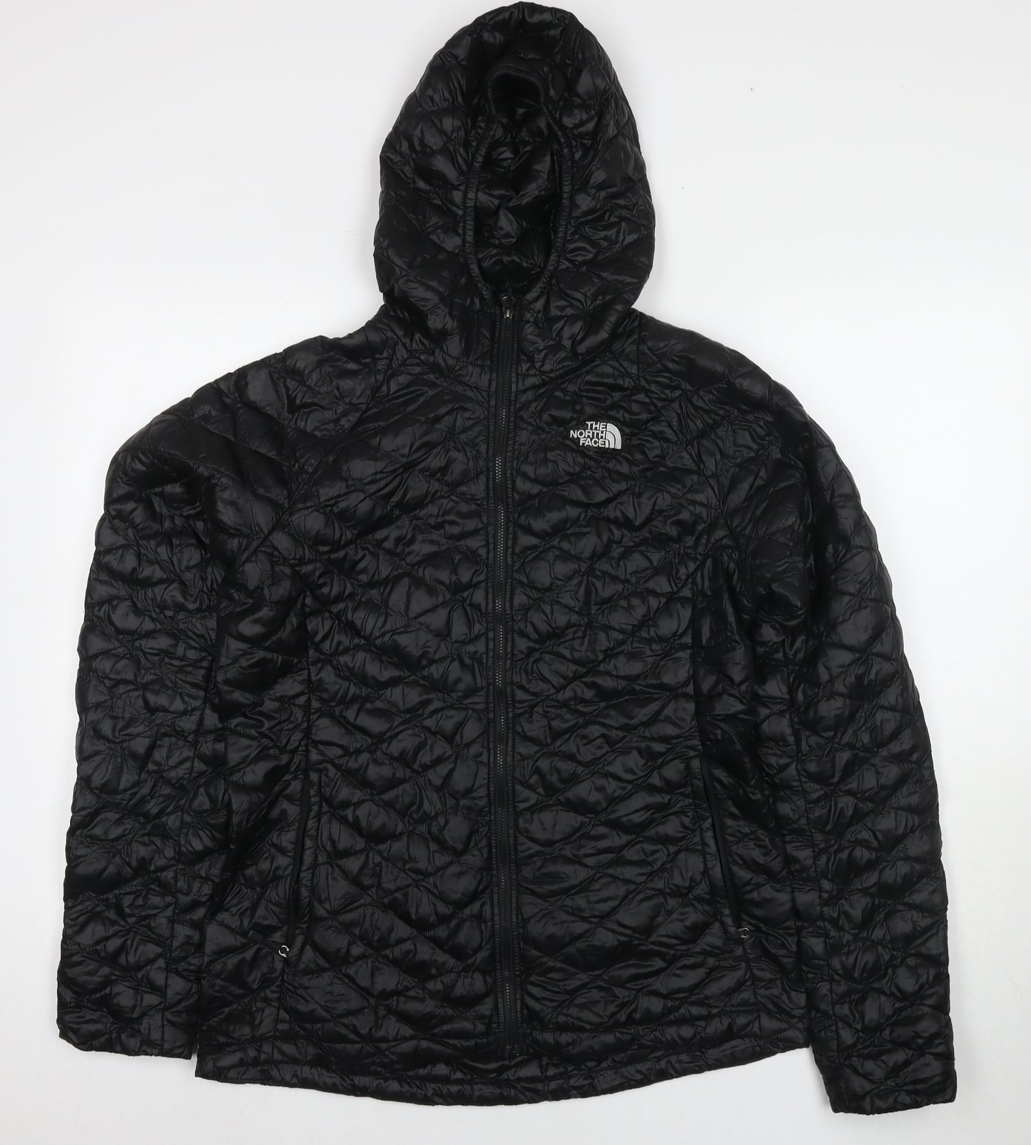 The North Face Womens Black Quilted Jacket Size L Zip
