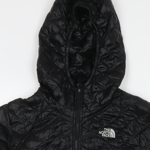 The North Face Womens Black Quilted Jacket Size L Zip