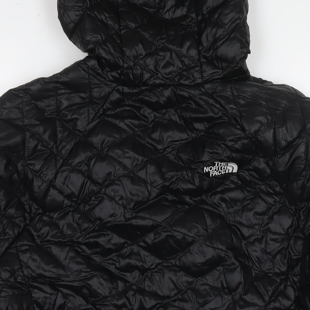 The North Face Womens Black Quilted Jacket Size L Zip
