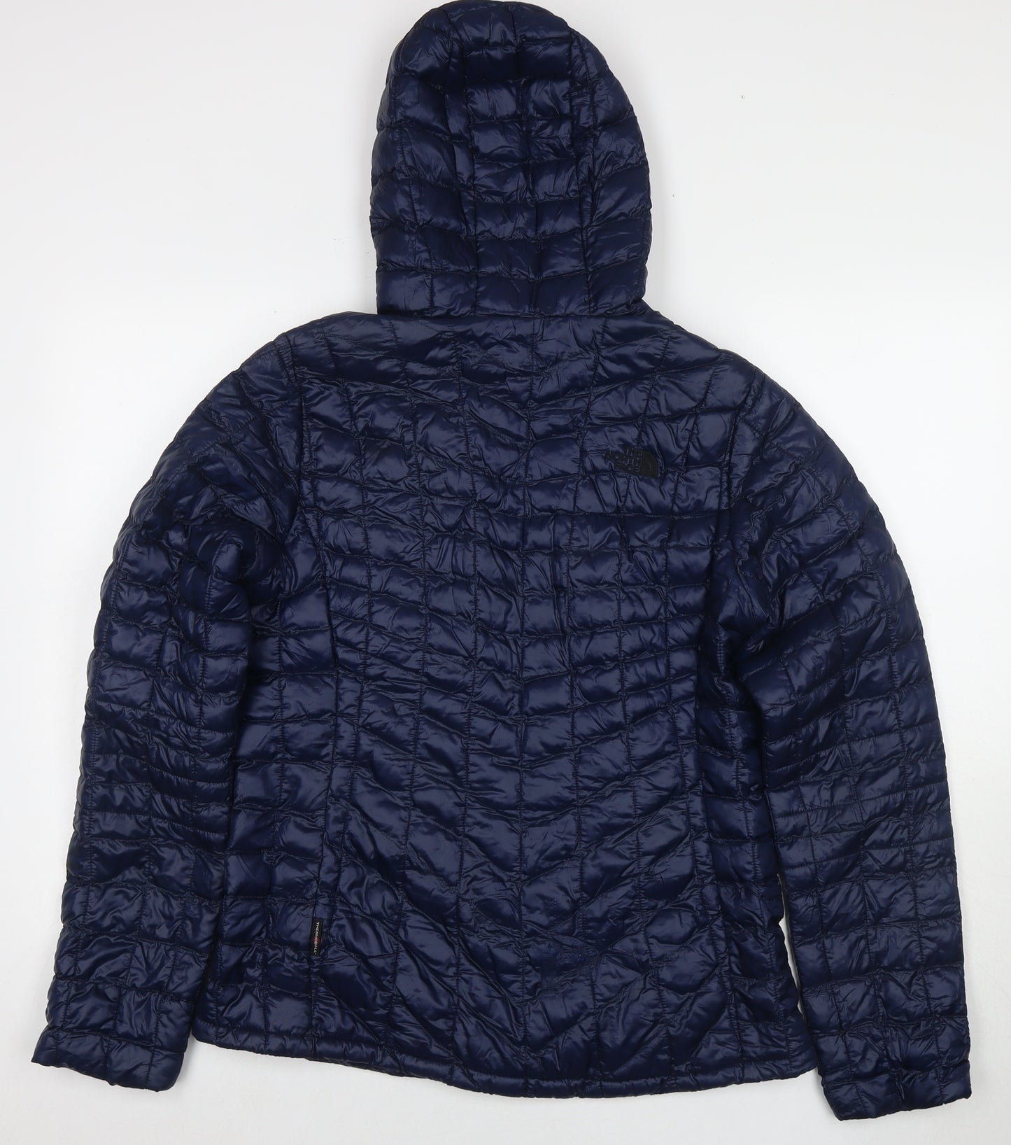 The North Face Womens Blue Quilted Jacket Size L Zip