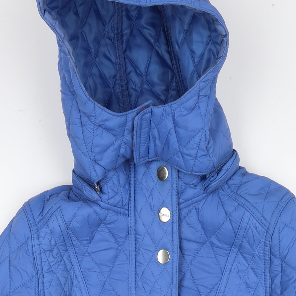 Ntarctica Womens Blue Quilted Jacket Size M Zip