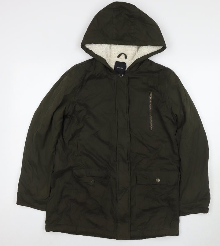 FOREVER 21 Womens Green Jacket Size M Zip
