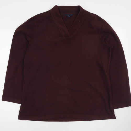 Lands' End Womens Red Polyester Pullover Sweatshirt Size 14 Pullover - Size 14-16