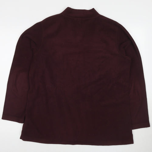 Lands' End Womens Red Polyester Pullover Sweatshirt Size 14 Pullover - Size 14-16