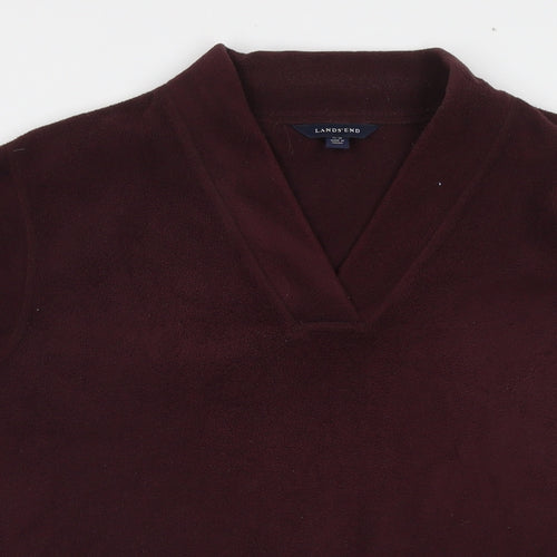 Lands' End Womens Red Polyester Pullover Sweatshirt Size 14 Pullover - Size 14-16