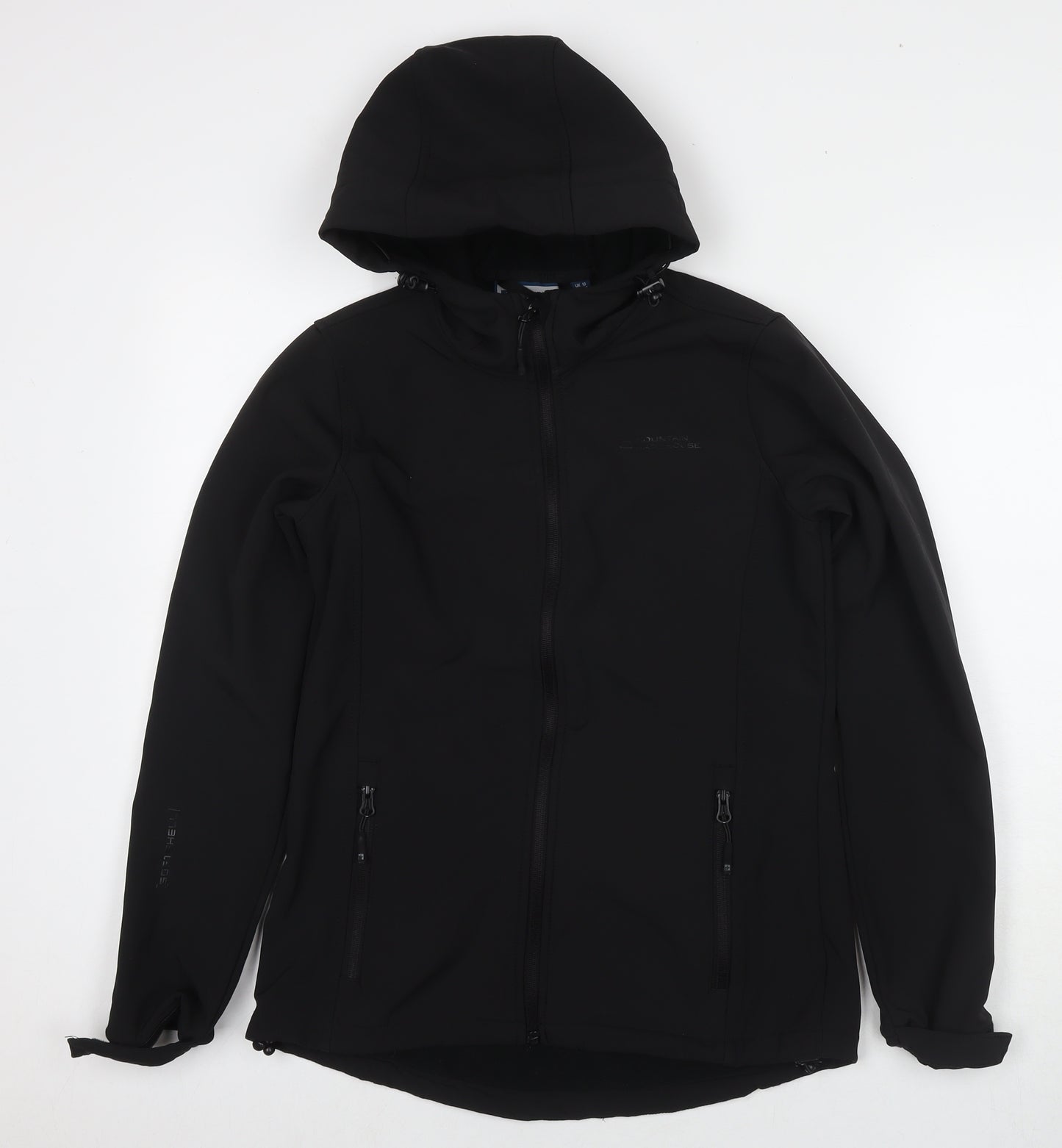 Mountain Warehouse Womens Black Rain Coat Jacket Size 10 Zip