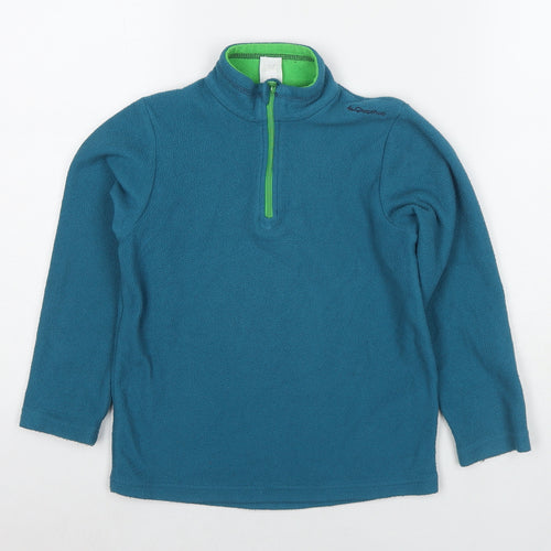 DECATHLON Boys Blue Polyester Pullover Sweatshirt Size 6 Years Pullover