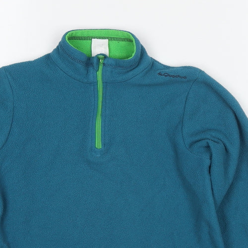 DECATHLON Boys Blue Polyester Pullover Sweatshirt Size 6 Years Pullover