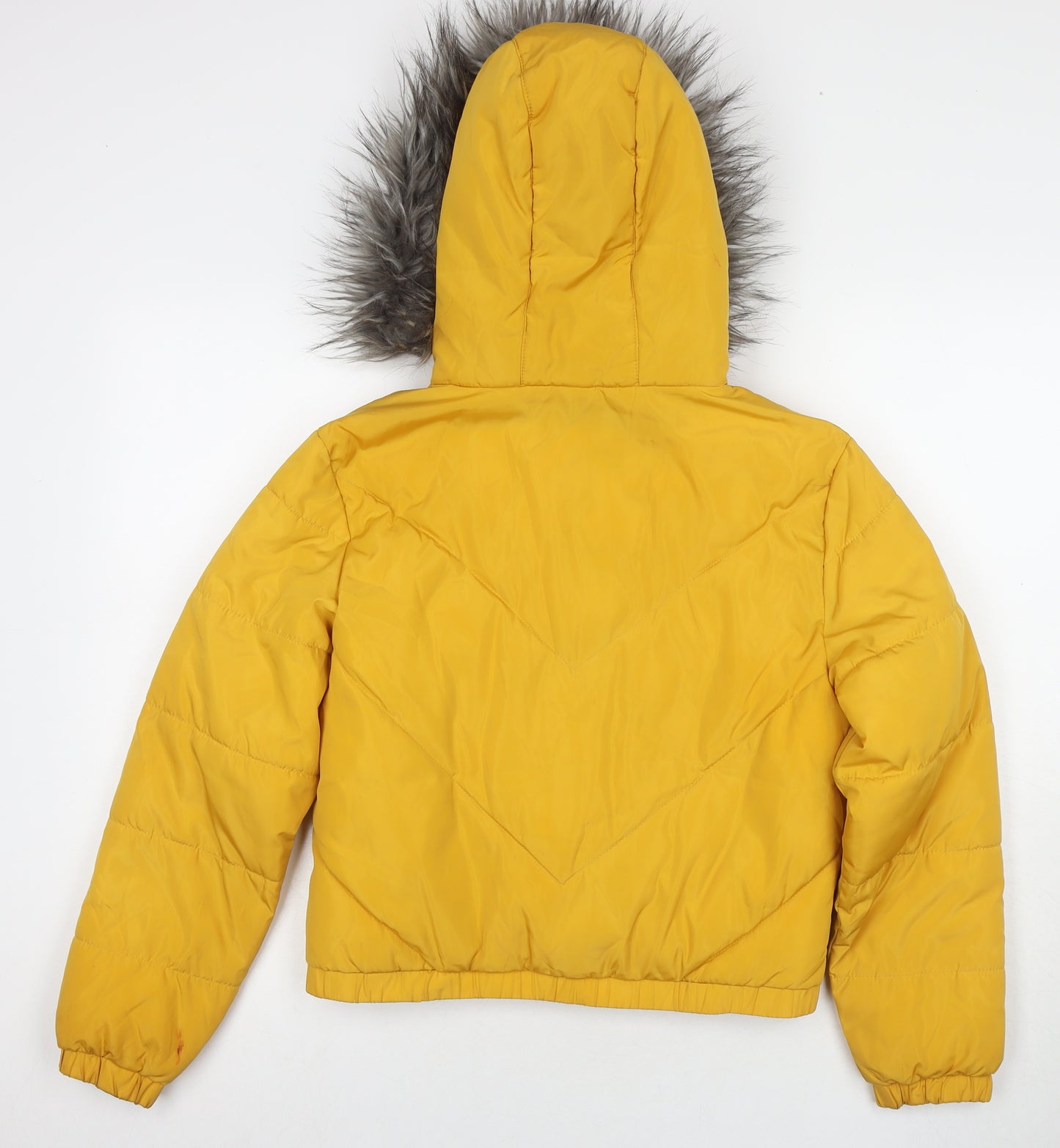 New Look Girls Yellow Puffer Jacket Jacket Size 12-13 Years Zip