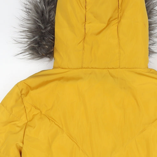 New Look Girls Yellow Puffer Jacket Jacket Size 12-13 Years Zip