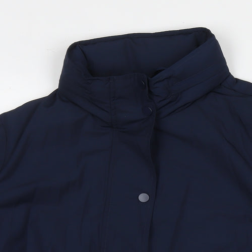 Marks and Spencer Womens Blue Rain Coat Jacket Size 16 Zip
