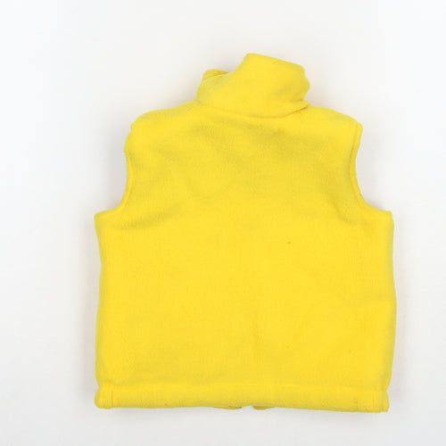 Gio Kids Boys Yellow Gilet Waistcoat Size 24 Months Zip - Reversible