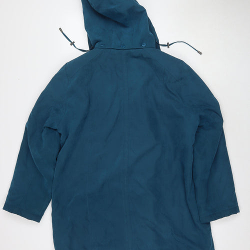 Bonmarché Womens Blue Trench Coat Coat Size M Zip
