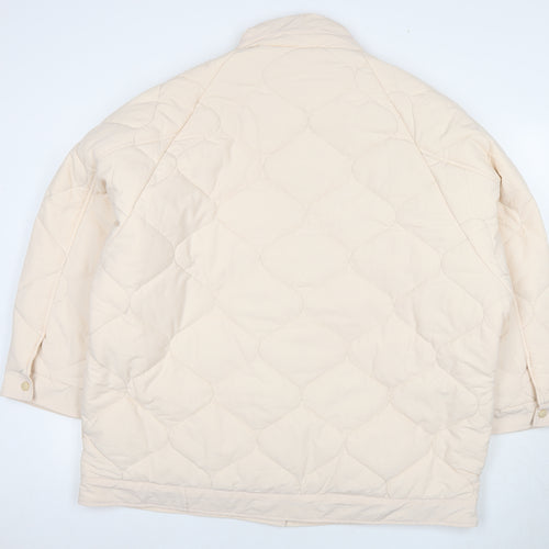 Kaiia Womens Beige Quilted Jacket Size XL Snap