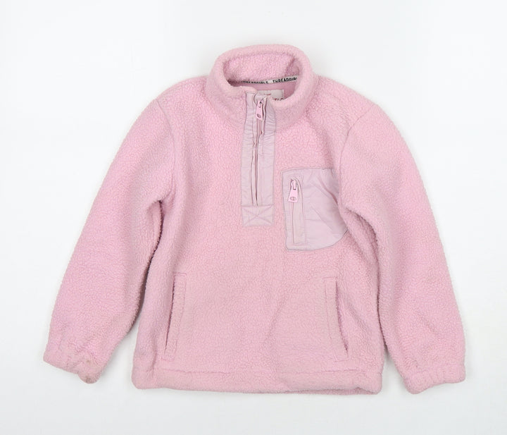 Threadgirls Girls Pink Polyester Pullover Sweatshirt Size 5-6 Years Pullover