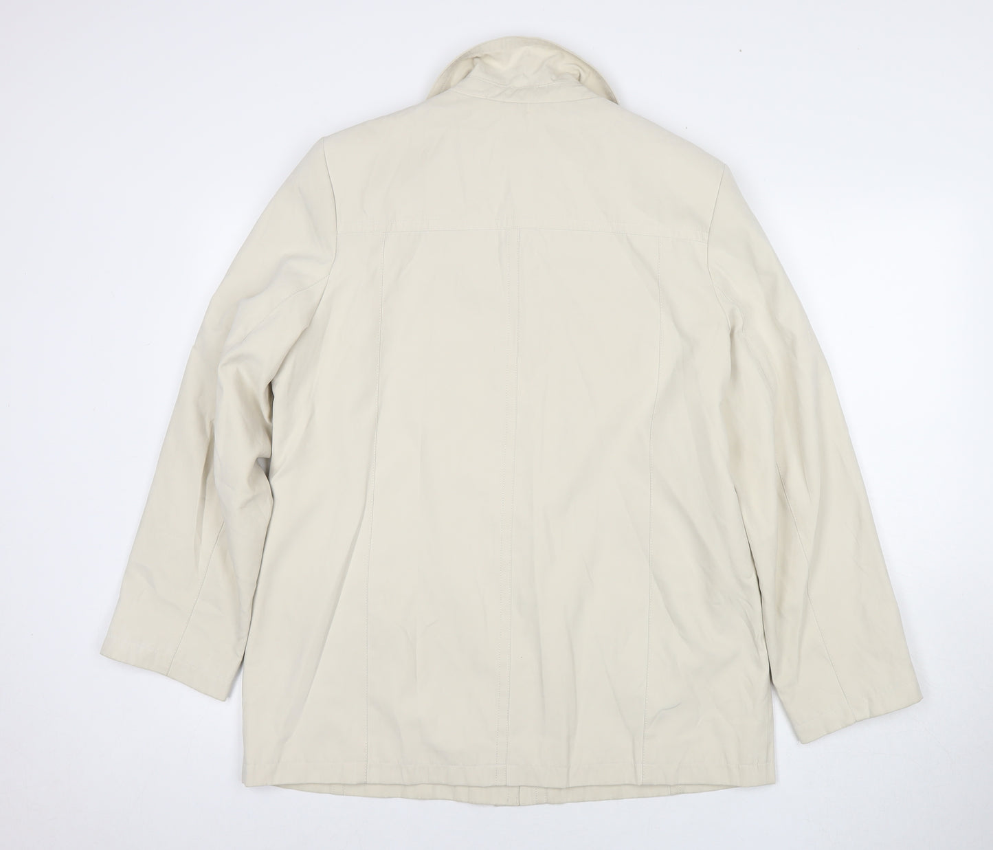 EWM Womens Ivory Jacket Coat Size 14 Zip