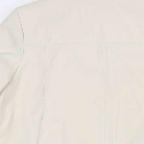 EWM Womens Ivory Jacket Coat Size 14 Zip