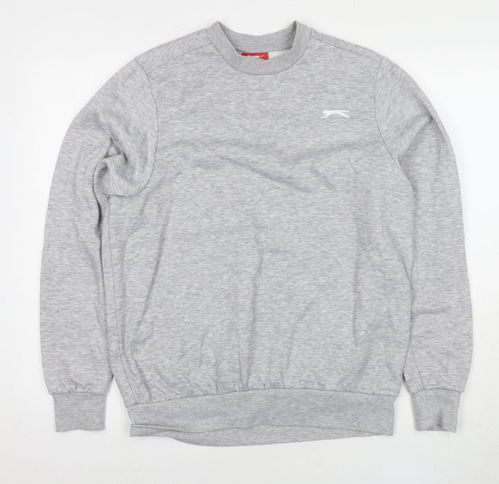 Slazenger Mens Grey Polyester Pullover Sweatshirt Size S