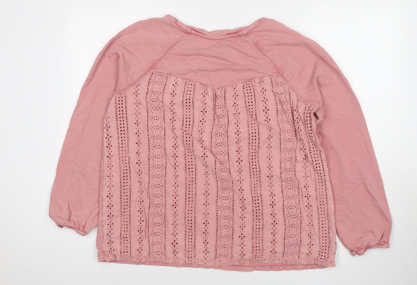 NEXT Womens Pink Cotton Pullover Sweatshirt Size 16 Pullover