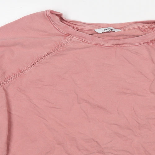 NEXT Womens Pink Cotton Pullover Sweatshirt Size 16 Pullover