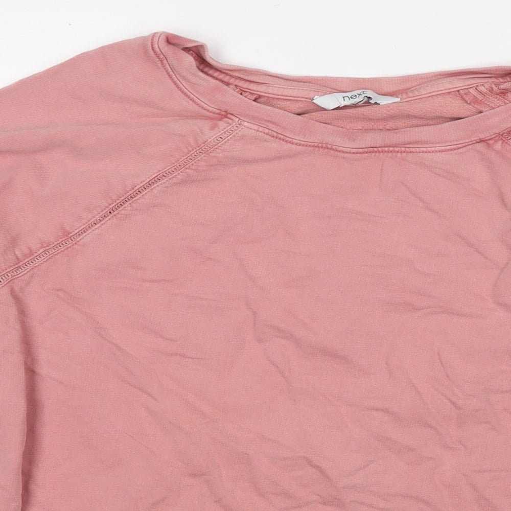 NEXT Womens Pink Cotton Pullover Sweatshirt Size 16 Pullover