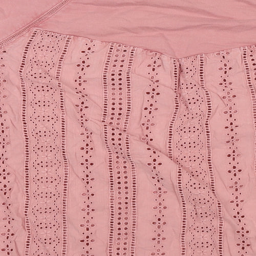 NEXT Womens Pink Cotton Pullover Sweatshirt Size 16 Pullover