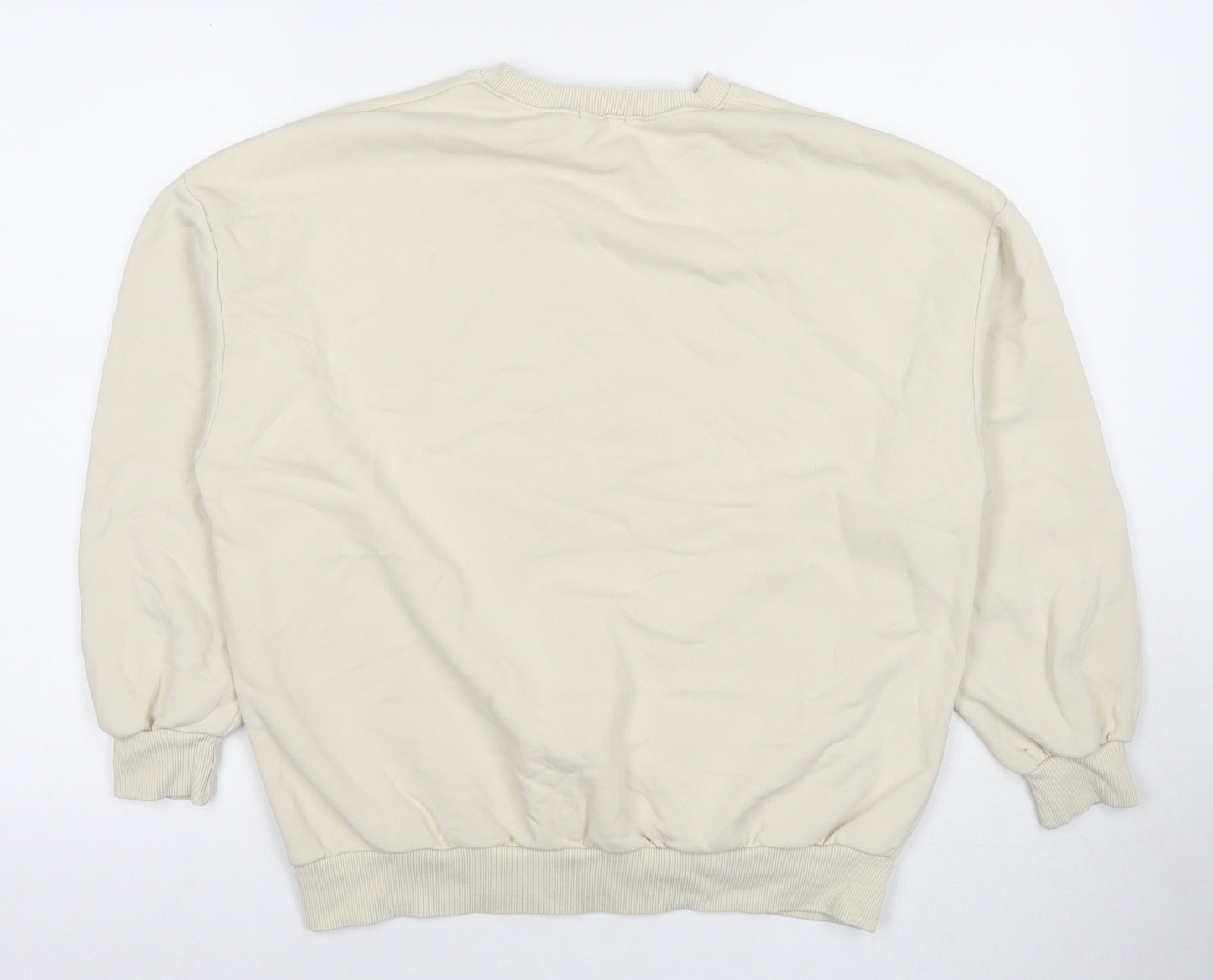 Amber Womens Beige Cotton Pullover Sweatshirt Size M Pullover - New York Jets
