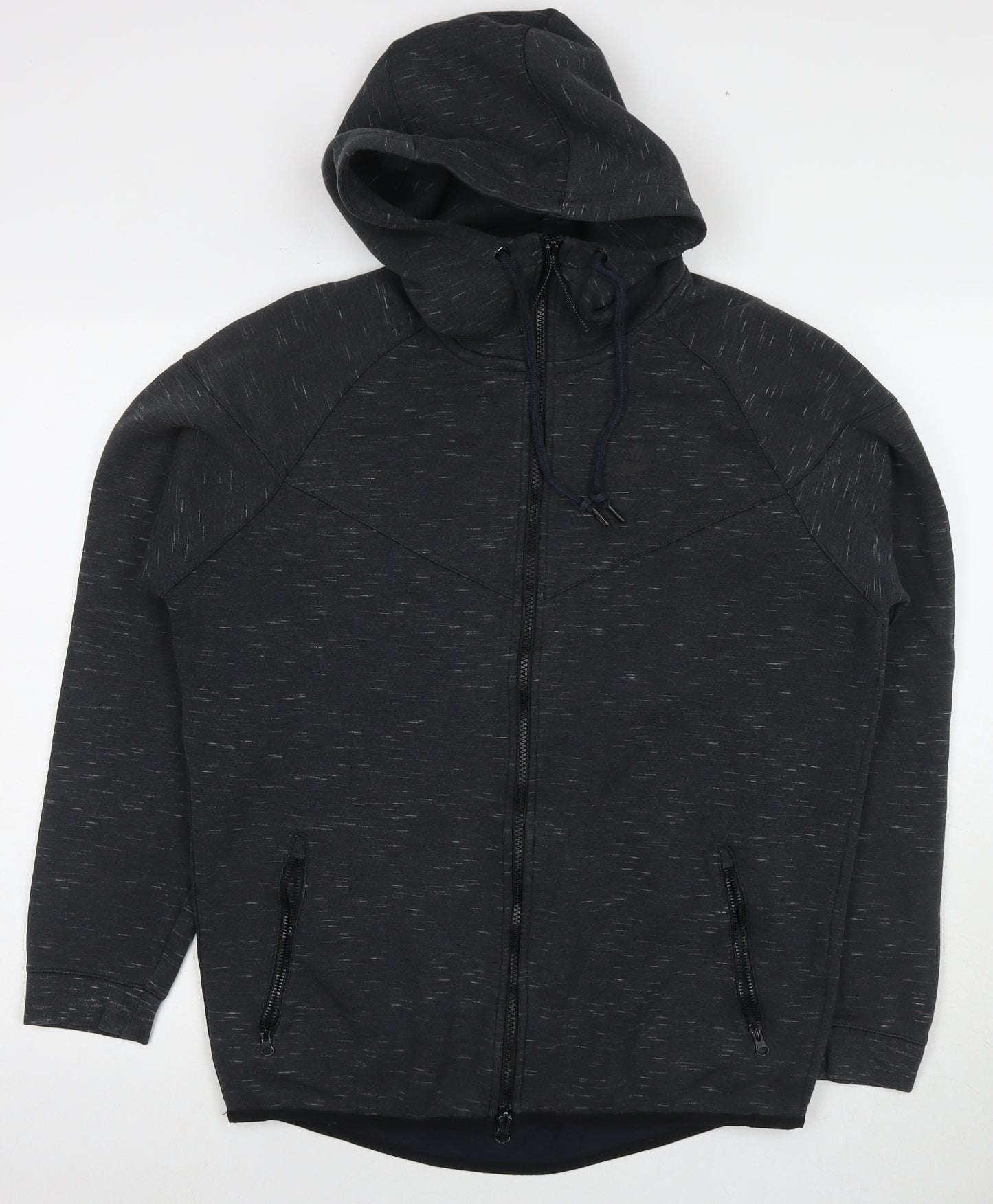 Nike Mens Grey Cotton Full Zip Hoodie Size L