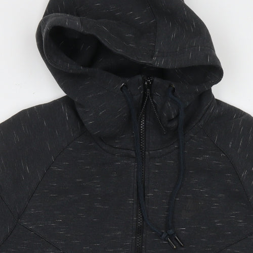 Nike Mens Grey Cotton Full Zip Hoodie Size L