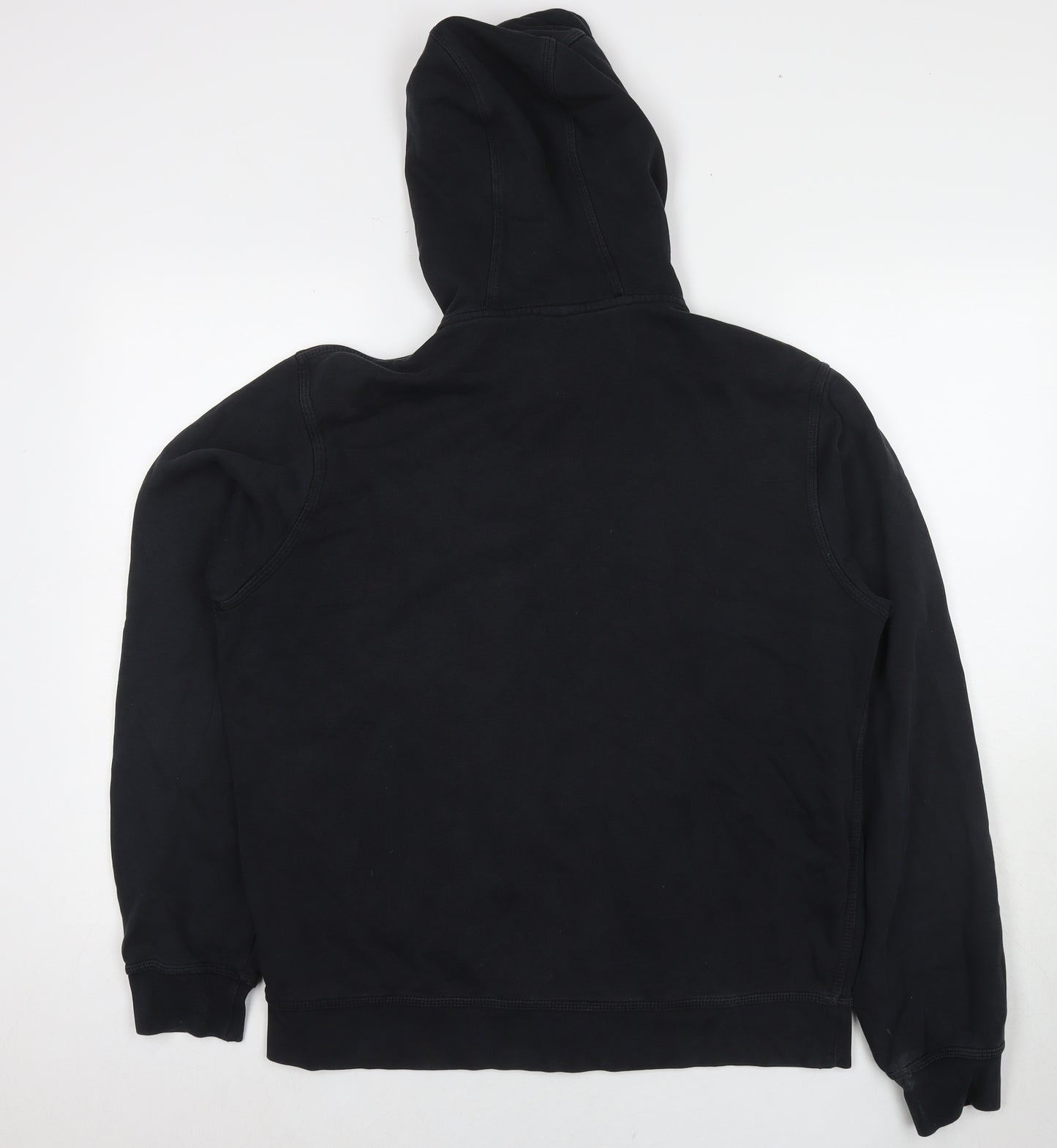 Nike Mens Black Cotton Full Zip Hoodie Size L